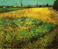 Wheat Field with the Alpilles Foothills in the Background Vincent van Gogh